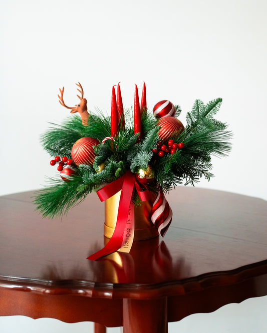 Aranjament Crăciun roșu