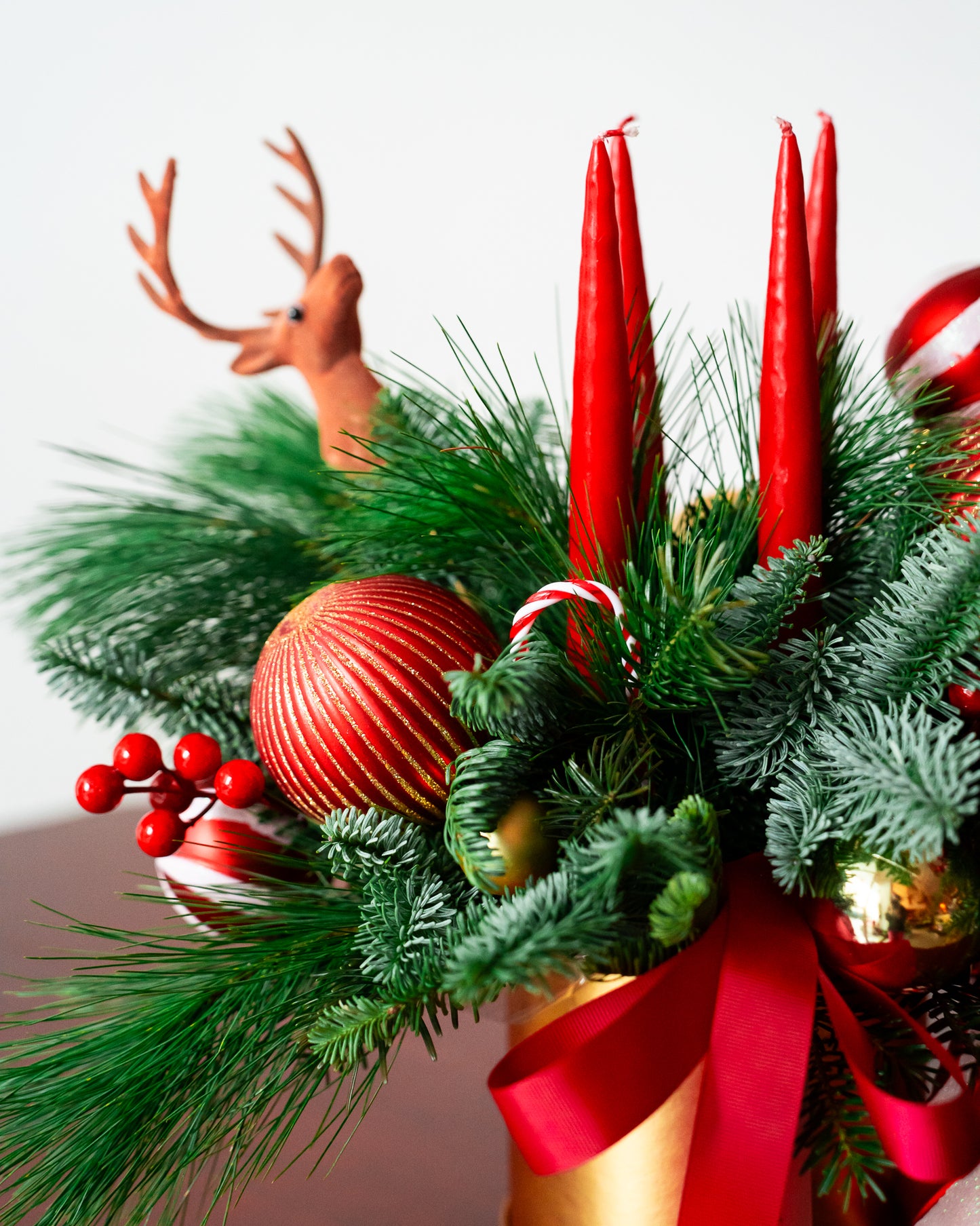 Aranjament Crăciun roșu