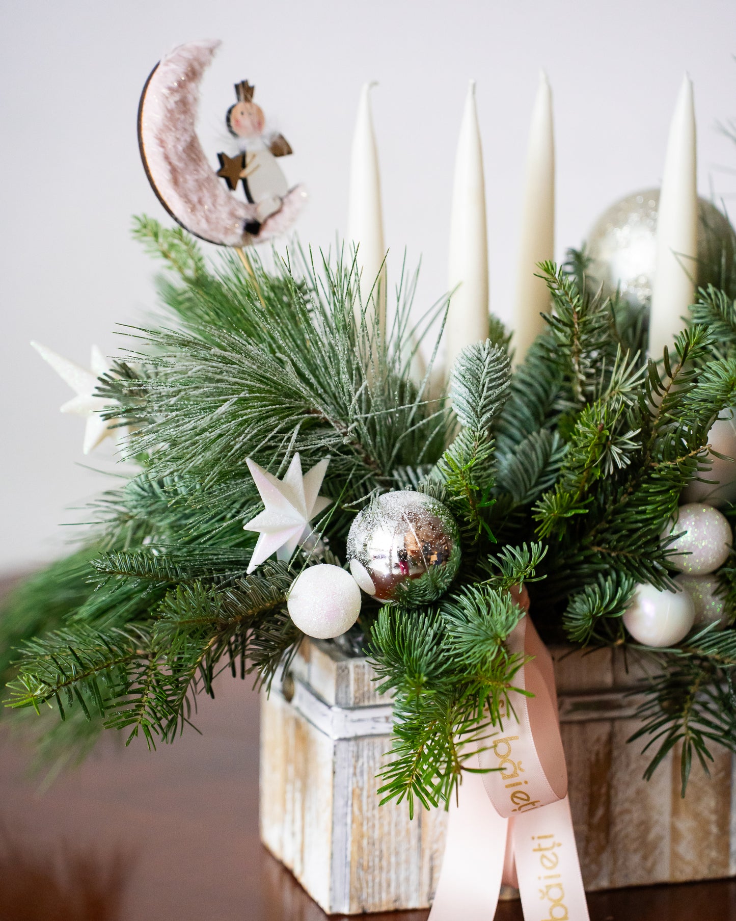 Aranjament Crăciun alb