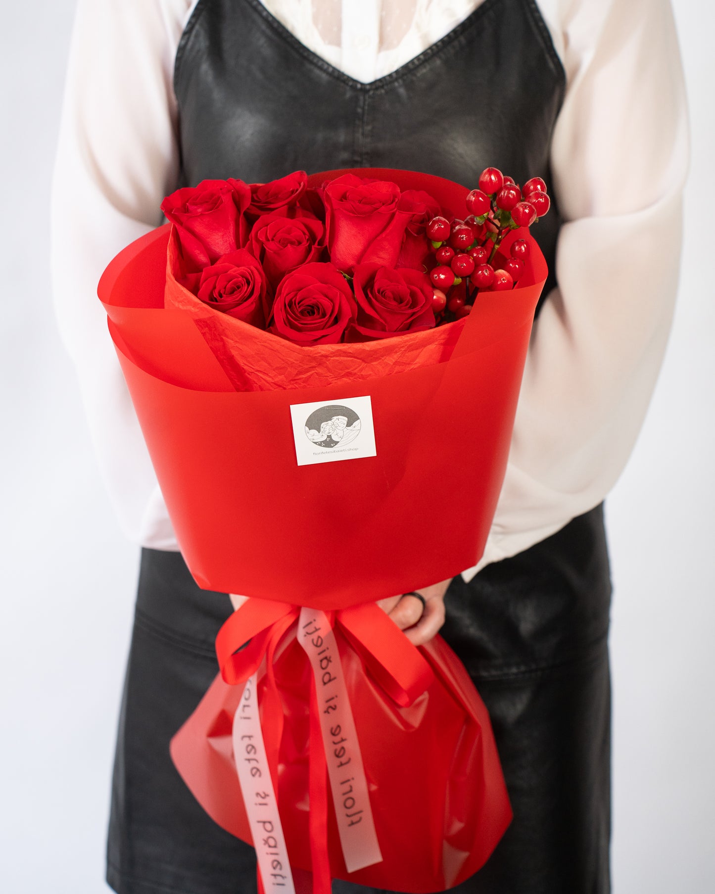 Buchet "La suc" cu 9 Trandafiri roșii