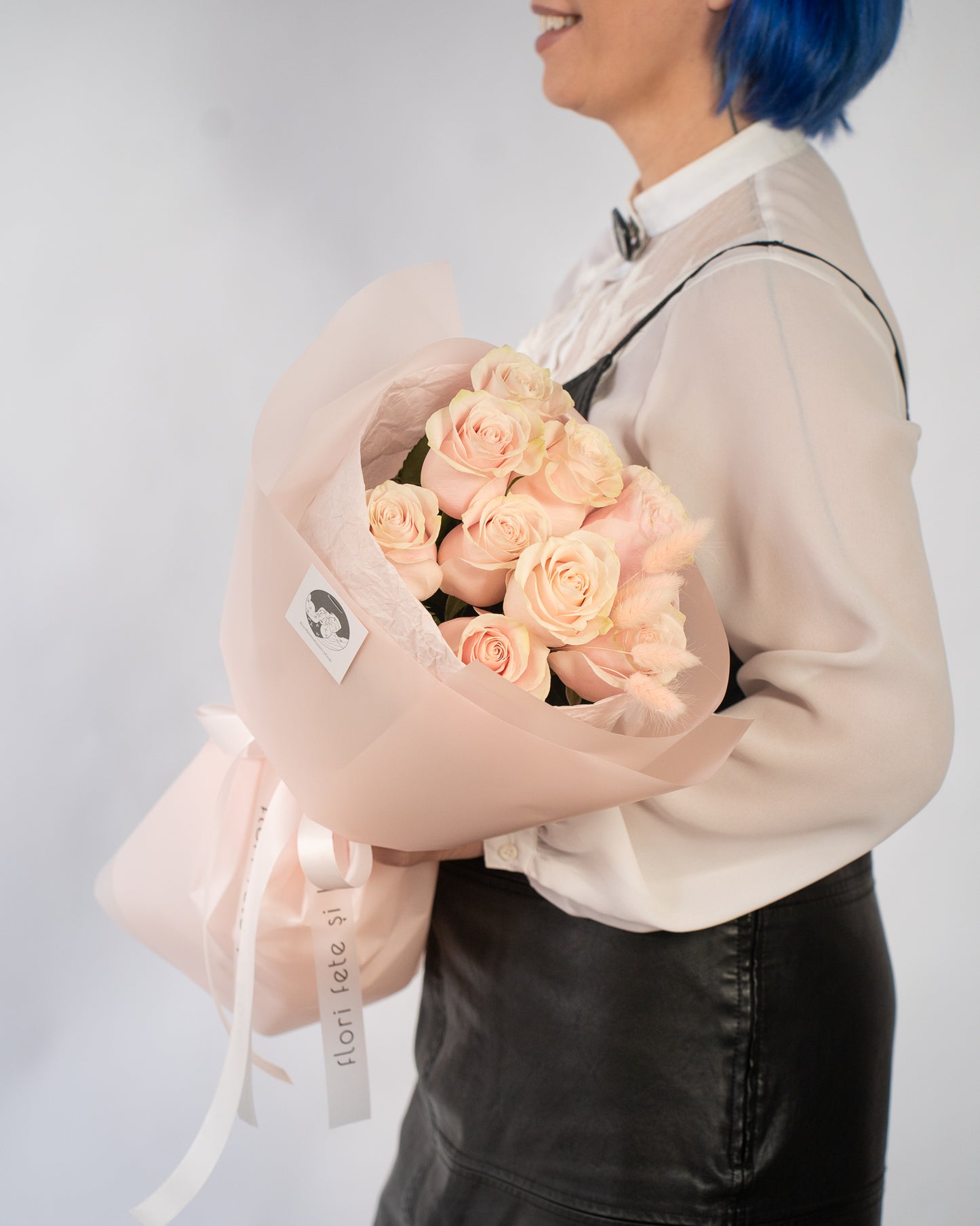 Buchet "La suc" cu 9 Trandafiri roz