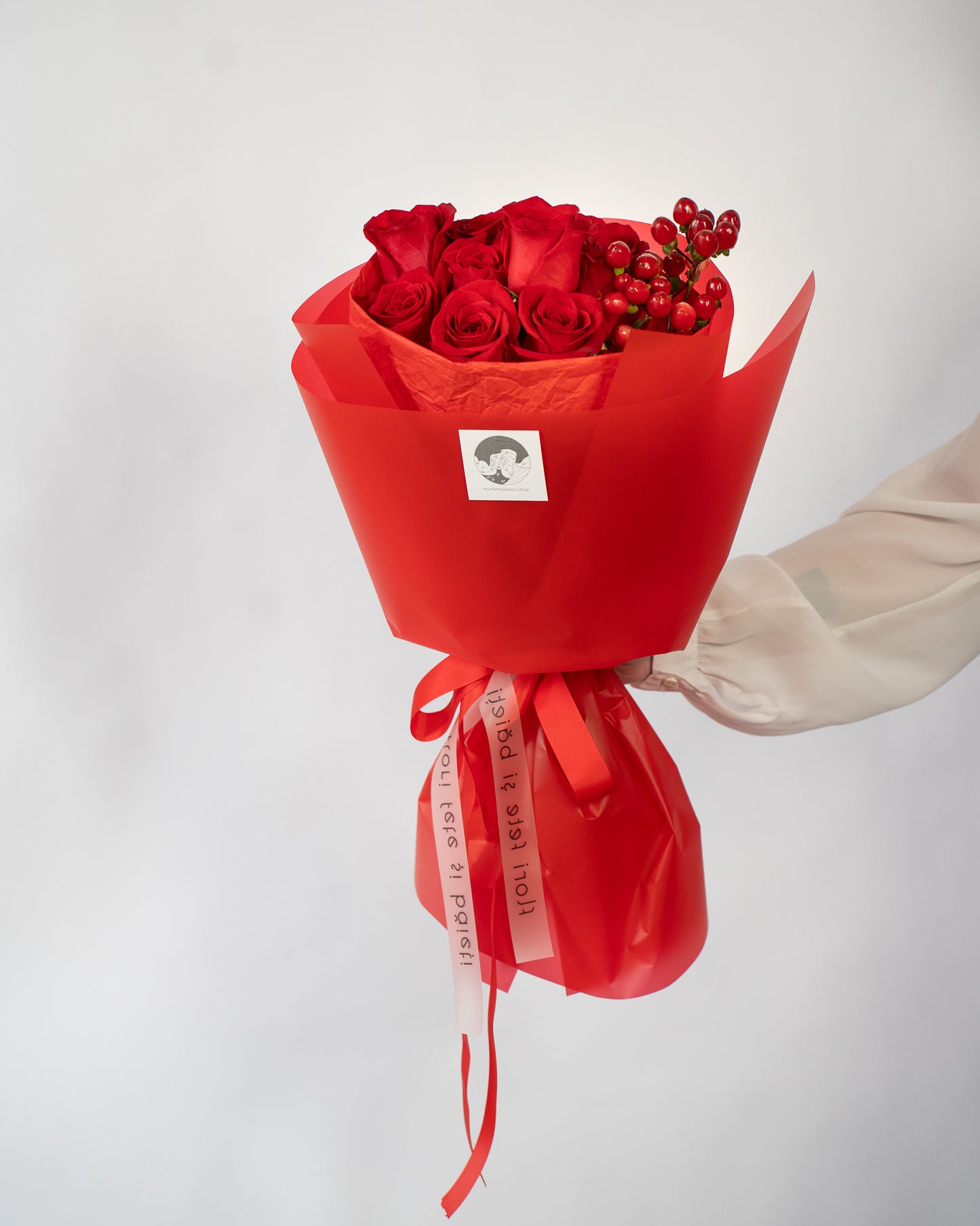 Buchet "La suc" cu 9 Trandafiri roșii