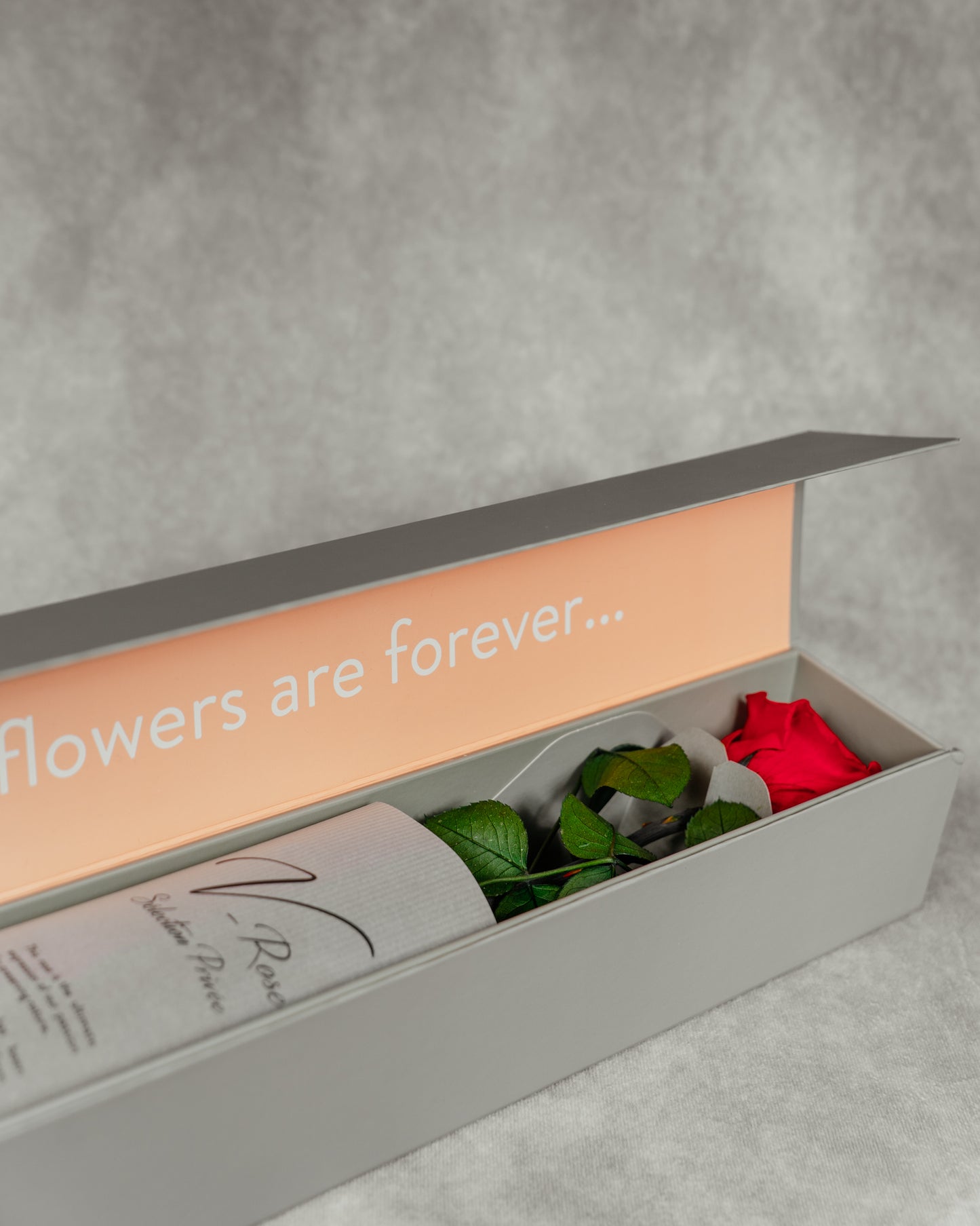 Trandafir criogenat în cutie L